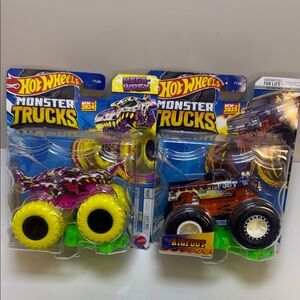 Hot Wheels Monster Trucks - Pink and Orange Set